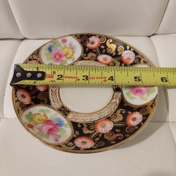 *RARE* Vintage Nippon White Porcelain Hand Painted Floral Tea & Dessert Set - Picture 9 of 9